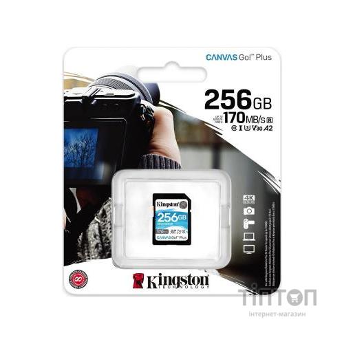 Карта пам'яті Kingston 256GB SDXC class 10 UHS-I U3 Canvas Go Plus (SDG3/256GB)