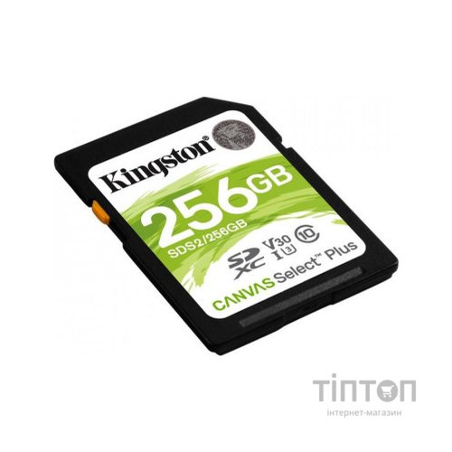 Карта пам'яті Kingston 256GB SDXC class 10 UHS-I U3 Canvas Select Plus (SDS2/256GB)