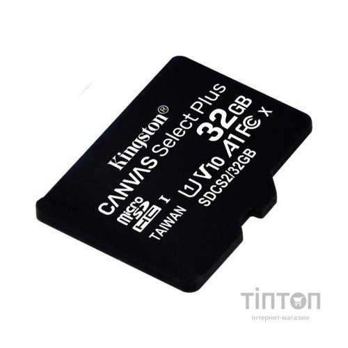 Карта пам'яті Kingston 32GB microSDHC class 10 UHS-I A1 (R-100MB/s) Canvas (SDCS2/32GBSP)
