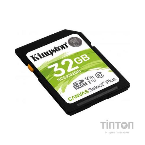 Карта пам'яті Kingston 32GB SDXC class 10 UHS-I U3 Canvas Select Plus (SDS2/32GB)