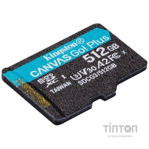 Карта пам'яті Kingston 512GB microSDXC class 10 UHS-I U3 A2 Canvas Go Plus (SDCG3/512GB)