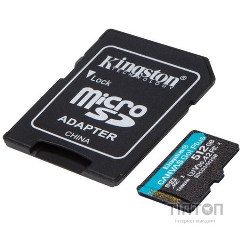 Карта пам'яті Kingston 512GB microSDXC class 10 UHS-I U3 A2 Canvas Go Plus (SDCG3/512GB)
