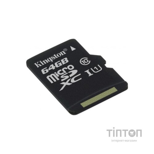 Карта пам'яті Kingston 64GB microSDXC Class 10 Canvas Select Plus 100R A1 (SDCS2/64GBSP)