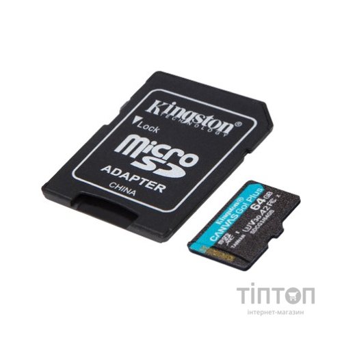 Карта пам'яті Kingston 64GB microSDXC class 10 UHS-I U3 A2 Canvas Go Plus (SDCG3/64GB)