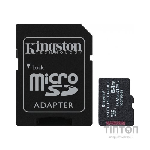Карта пам'яті Kingston 64GB microSDXC class 10 UHS-I V30 A1 (SDCIT2/64GB)