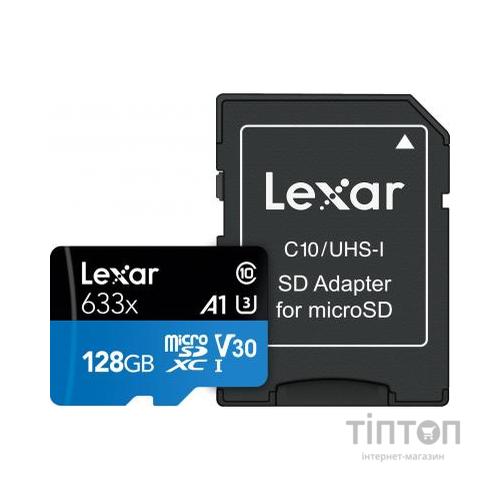 Карта пам'яті Lexar 128GB microSDXC class 10 UHS-I 633x (LSDMI128BB633A)