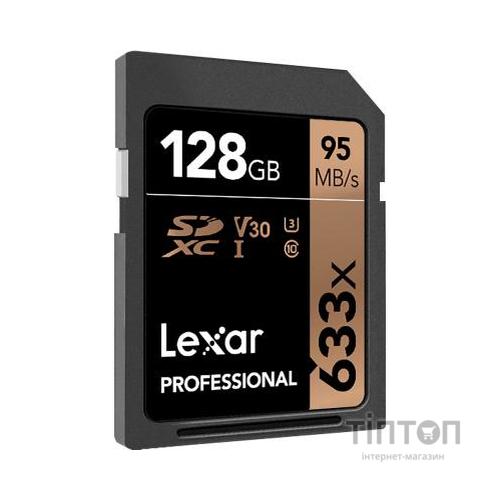Карта пам'яті Lexar 128GB SDXC class 10 UHS-I U3 V30 633x Professional (LSD128CB633)