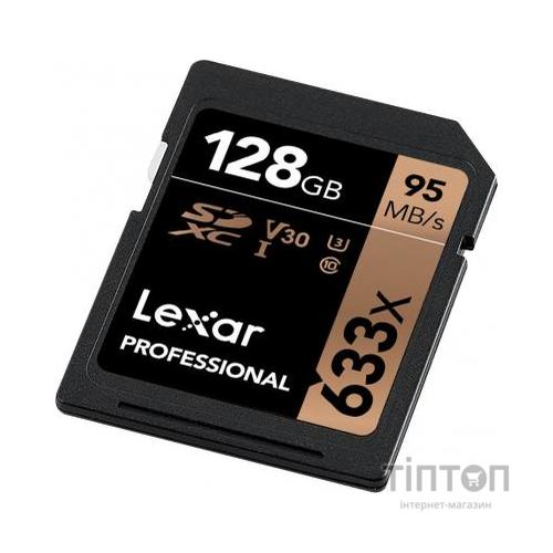 Карта пам'яті Lexar 128GB SDXC class 10 UHS-I U3 V30 633x Professional (LSD128CB633)