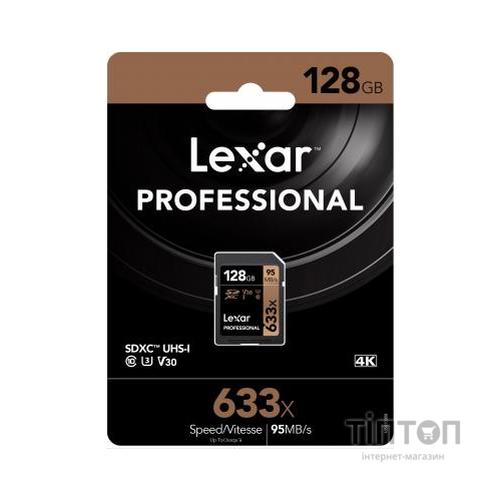 Карта пам'яті Lexar 128GB SDXC class 10 UHS-I U3 V30 633x Professional (LSD128CB633)