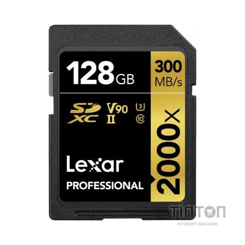 Карта пам'яті Lexar 128GB SDXC class 10 UHS-II 2000x Professional (LSD2000128G-BNNNG)