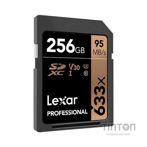 Карта пам'яті Lexar 256GB SDXC class 10 UHS-I U3 V30 633x Professional (LSD256CB633)