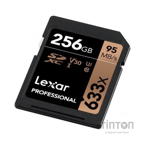 Карта пам'яті Lexar 256GB SDXC class 10 UHS-I U3 V30 633x Professional (LSD256CB633)
