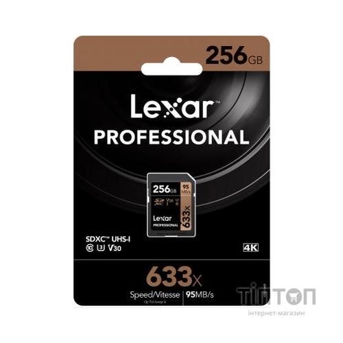 Карта пам'яті Lexar 256GB SDXC class 10 UHS-I U3 V30 633x Professional (LSD256CB633)