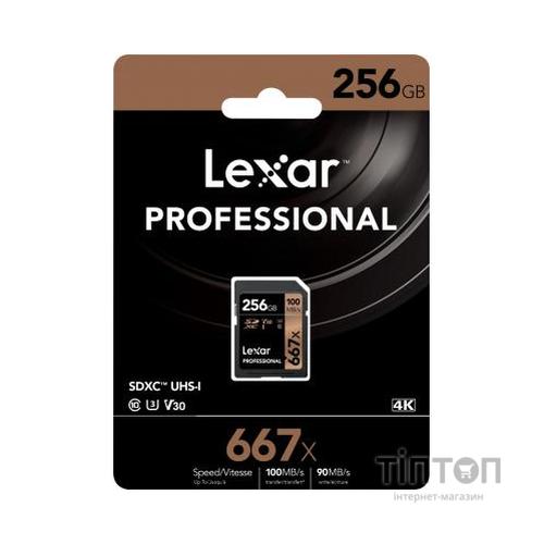 Карта пам'яті Lexar 256GB SDXC class 10 UHS-I U3 V30 667x Professional (LSD256B667)