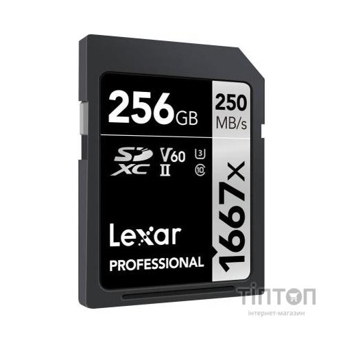 Карта пам'яті Lexar 256GB SDXC class 10 UHS-II U3 V60 1667x Professional (LSD256CB1667)