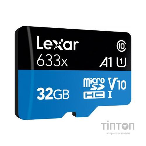 Карта пам'яті Lexar 32GB microSDHC class 10 UHS-I 633x (LSDMI32GBB633A)