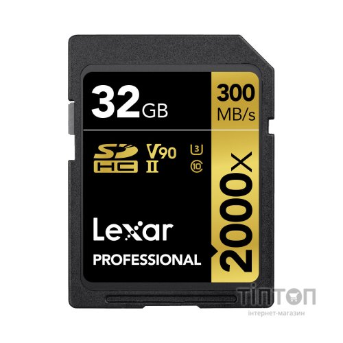 Карта пам'яті Lexar 32GB SDHC class 10 UHS-II V90 U3 2000x (LSD2000032G-BNNNG)