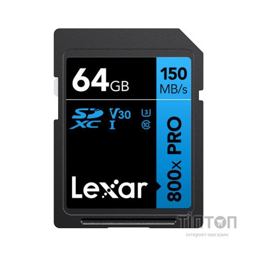 Карта пам'яті Lexar 64GB SDXC class 10 UHS-I (LSD0800P064G-BNNNG)