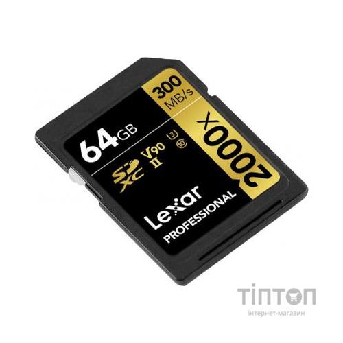 Карта пам'яті Lexar 64GB SDXC class 10 UHS-II 2000x Professional (LSD2000064G-BNNNG)