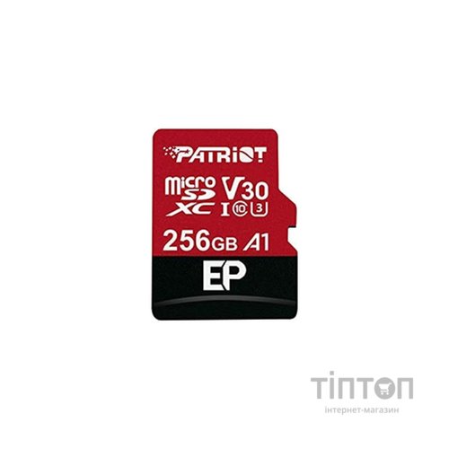 Карта пам'яті Patriot 256GB microSDXC class 10 UHS-I/U3 EP A1 (PEF256GEP31MCX)