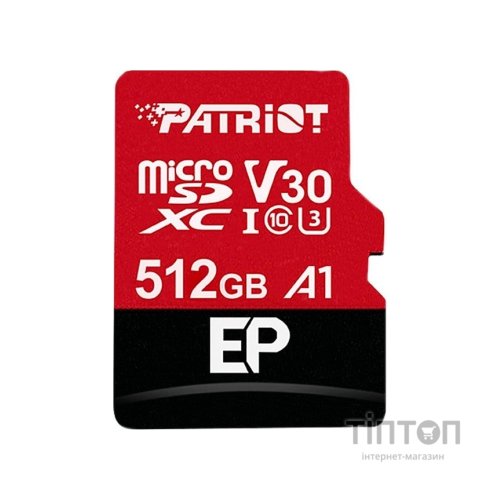 Карта пам'яті Patriot 512GB microSD class 10 UHS-I U3 (PEF512GEP31MCX)