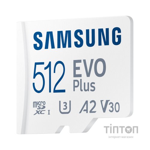 Карта пам'яті Samsung 512GB microSDXC class 10 UHS-I U3 V2 Evo Plus (MB-MC512KA/RU)