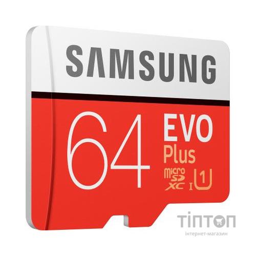 Карта пам'яті Samsung 64GB microSDXC class 10 UHS-I U1 Evo Plus V2 (MB-MC64HA/RU)