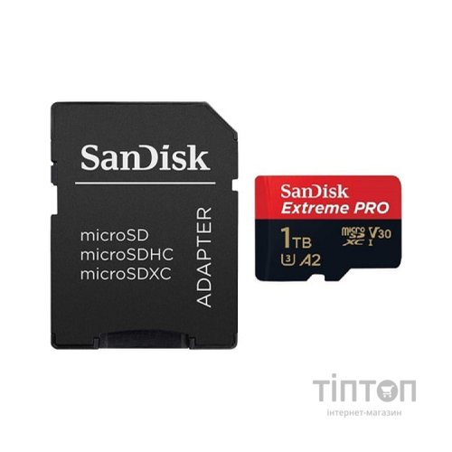 Карта пам'яті SanDisk 1 TB microSDXC UHS-I U3 Extreme Pro+SD Adapter (SDSQXCD-1T00-GN6MA)