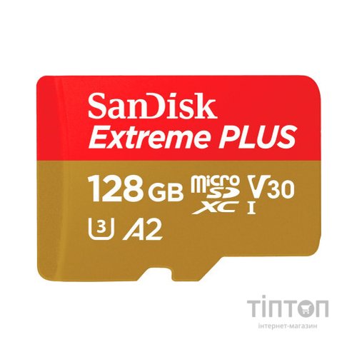 Карта пам'яті SanDisk 128GB microSD class 10 V30 Extreme PLUS (SDSQXBD-128G-GN6MA)