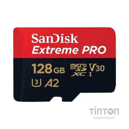 Карта пам'яті SanDisk 128GB microSDXC class 10 UHS-I U3 A2 Extreme Pro (SDSQXCY-128G-GN6MA)