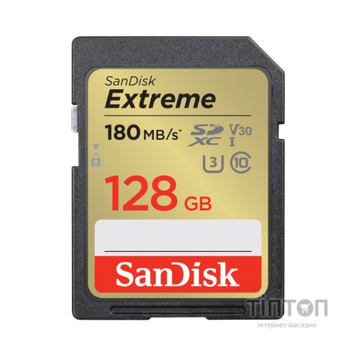 Карта пам'яті SanDisk 128GB SD class 10 UHS-I Extreme (SDSDXVA-128G-GNCIN)