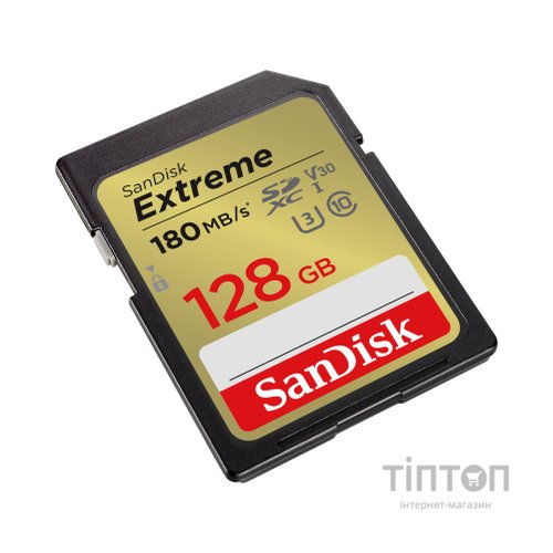 Карта пам'яті SanDisk 128GB SD class 10 UHS-I Extreme (SDSDXVA-128G-GNCIN)