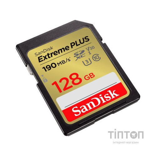 Карта пам'яті SanDisk 128GB SDXC class 10 UHS-I U3 4K Extreme Plus (SDSDXWA-128G-GNCIN)