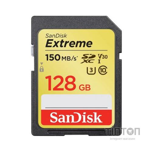 Карта пам'яті SanDisk 128GB SDXC class 10 UHS-I U3 Extreme (SDSDXV5-128G-GNCIN)