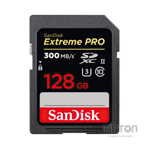 Карта пам'яті SanDisk 128GB SDXC class 10 UHS-II U3 V90 Extreme Pro (SDSDXDK-128G-GN4IN)