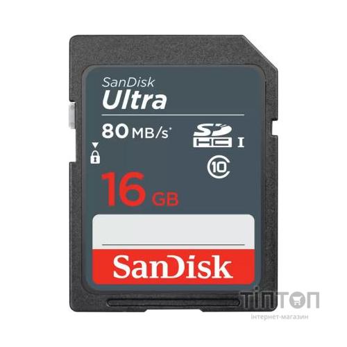 Карта пам'яті SanDisk 16GB SDHC class 10 UHS-1 (SDSDUNS-016G-GN3IN)