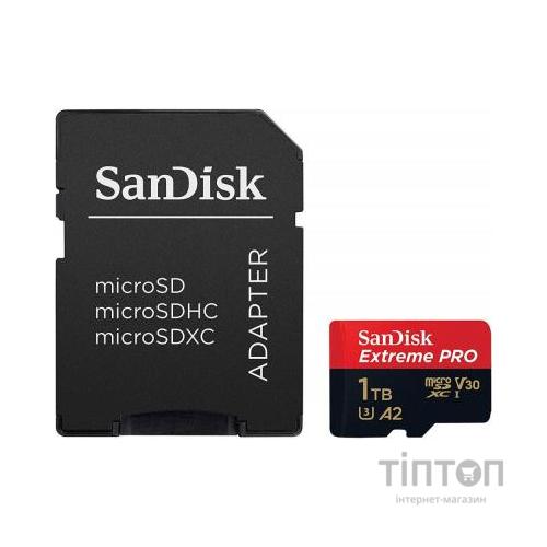 Карта пам'яті SanDisk 1TB microSDXC class 10 A2 V30 UHS-I U3 Extreme PRO (SDSQXCZ-1T00-GN6MA)