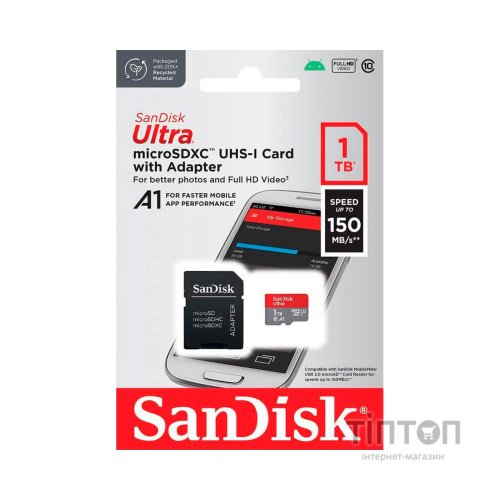 Карта пам'яті SanDisk 1TB microSDXC class 10 UHS-I Ultra (SDSQUAC-1T00-GN6MA)