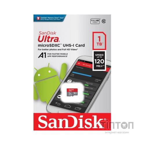 Карта пам'яті SanDisk 1TB microSDXC UHS-I Card A1 Class 10 (SDSQUA4-1T00-GN6MN)