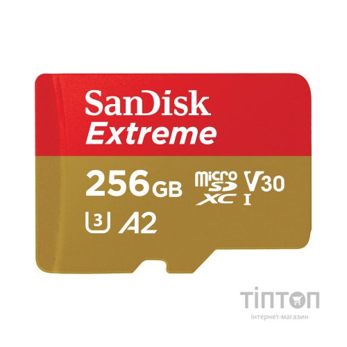 Карта пам'яті SanDisk 256GB microSD class 10 UHS-I U3 Extreme (SDSQXAV-256G-GN6MN)