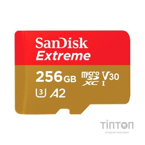 Карта пам'яті SANDISK 256GB microSD class 10 UHS-I U3 V30 A2 Extreme Mobile Gaming (SDSQXA1-256G-GN6GN)