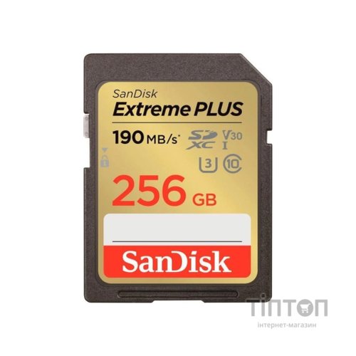 Карта пам'яті SanDisk 256GB SD class 10 UHS-I Extreme PLUS (SDSDXWV-256G-GNCIN)