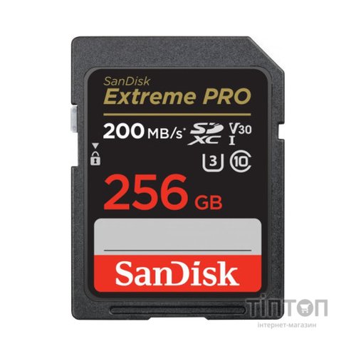 Карта пам'яті SanDisk 256GB SD class 10 UHS-I U3 V30 Extreme PRO (SDSDXXD-256G-GN4IN)