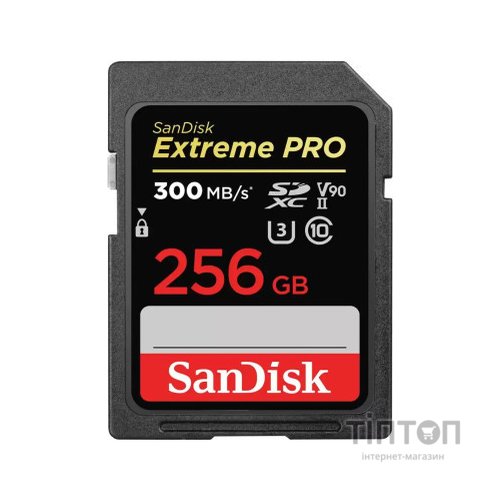 Карта пам'яті SanDisk 256GB SD class 10 UHS-I U3 V90 Extreme PRO (SDSDXDK-256G-GN4IN)