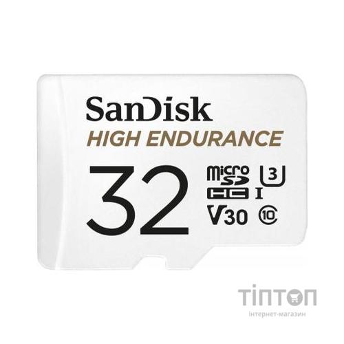 Карта пам'яті SanDisk 32GB microSDHC class 10 UHS-I U3 V30 High Endurance (SDSQQNR-032G-GN6IA)