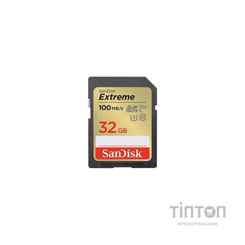 Карта пам'яті SanDisk 32GB SD class 10 UHS-I Extreme (SDSDXVT-032G-GNCIN)