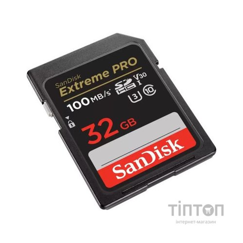 Карта пам'яті SanDisk 32GB SD class 10 UHS-I U3 V30 Extreme PRO (SDSDXXO-032G-GN4IN)