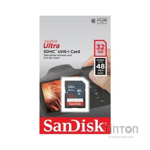 Карта пам'яті SanDisk 32GB SDHC class 10 UHS-I Ultra Lite (SDSDUNR-032G-GN3IN)