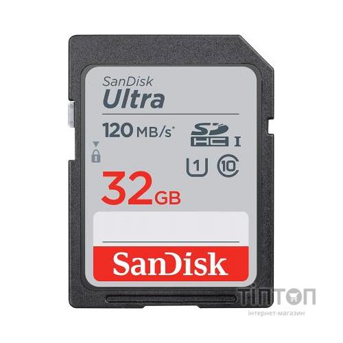 Карта пам'яті SanDisk 32GB SDHC class 10 Ultra (SDSDUN4-032G-GN6IN)