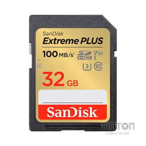 Карта пам'яті SanDisk 32GB SDXC class 10 Extreme PLUS (SDSDXWT-032G-GNCIN)